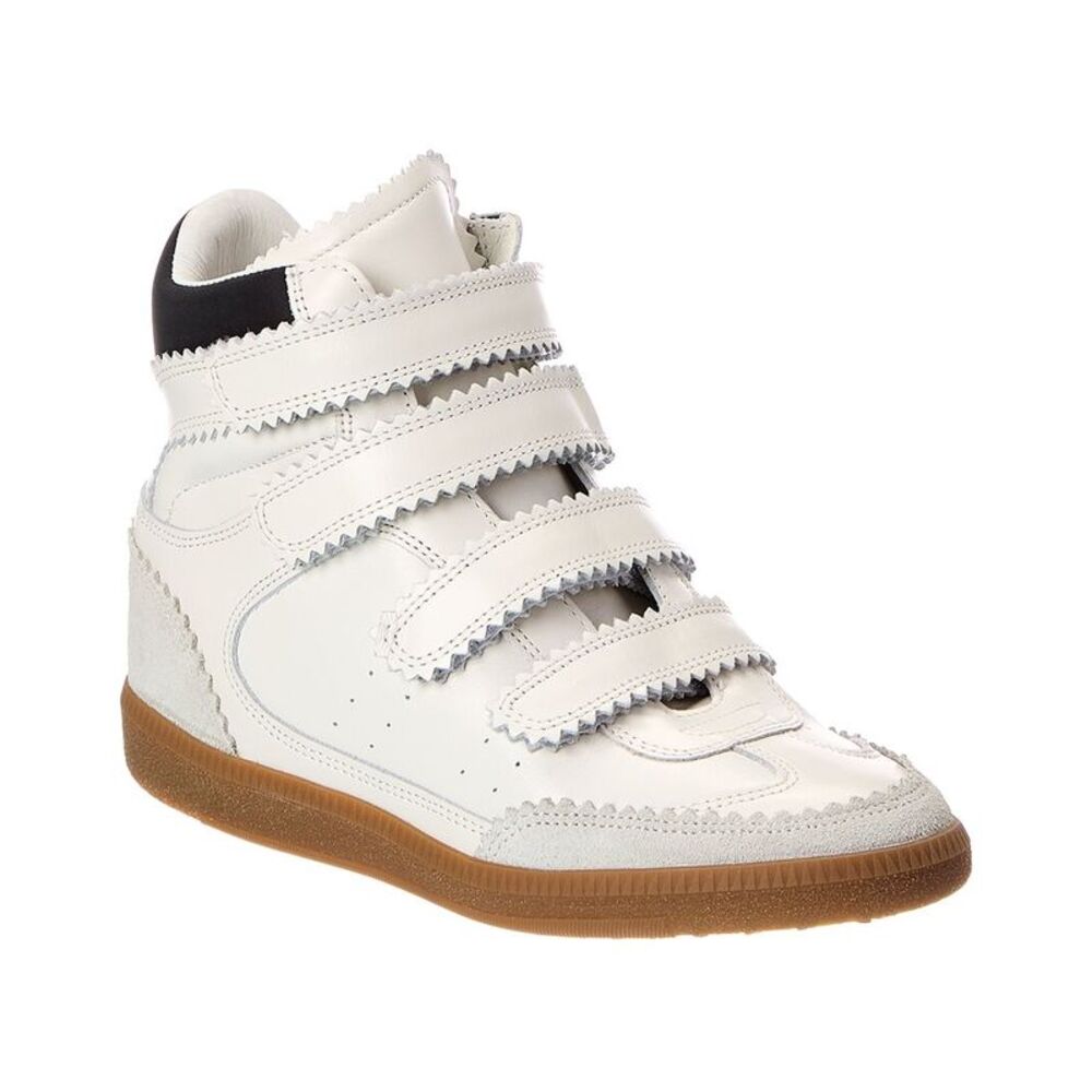 Isabel Marant Bilsy Leather & Suede Sneaker, White